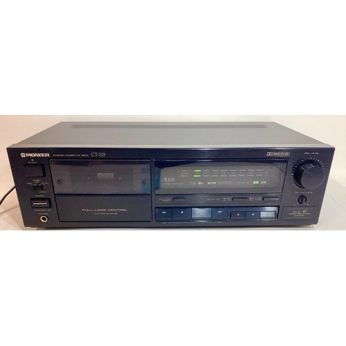 500 - PIONEER STEREO CASSETTE DECK. This is model No. CT-225 and comes complete in original box. Unit powe... 