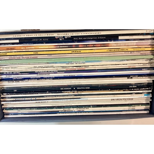 175 - CASE OF VARIOUS POP RELATED VINYL ALBUMS. This collection includes artists - Elton John - Michael Ja... 