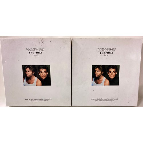 155 - WHAM ‘THE FINAL BOX SET X 2. Here we have 2 boxes each containing a double album on gold coloured vi... 