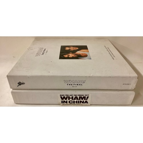155 - WHAM ‘THE FINAL BOX SET X 2. Here we have 2 boxes each containing a double album on gold coloured vi... 