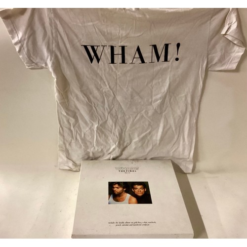 155 - WHAM ‘THE FINAL BOX SET X 2. Here we have 2 boxes each containing a double album on gold coloured vi... 