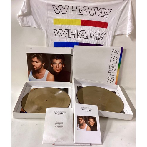 155 - WHAM ‘THE FINAL BOX SET X 2. Here we have 2 boxes each containing a double album on gold coloured vi... 