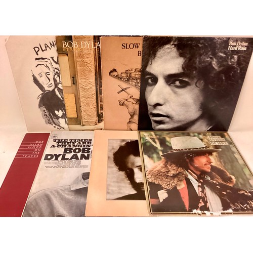 164 - BOB DYLAN VINYL ALBUMS X 8. Titles here include - Desire - Hard Rain - The Times They Are A-Changin’... 