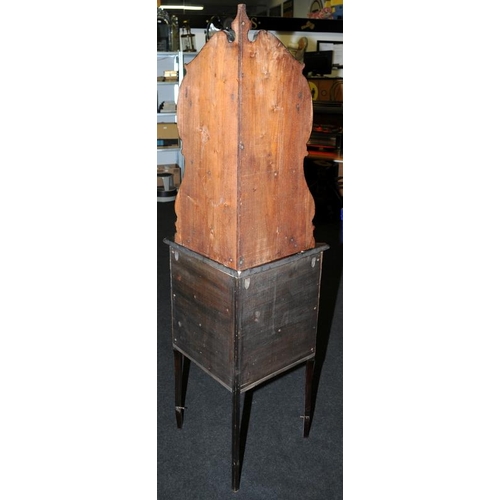 441 - Edwardian mahogany corner parlour cabinet with original glazed doors. O/all height 76cms