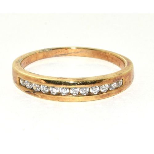 433 - 925 silver gilt eternity ring size U ref 31