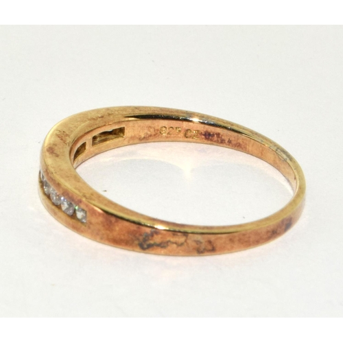 433 - 925 silver gilt eternity ring size U ref 31