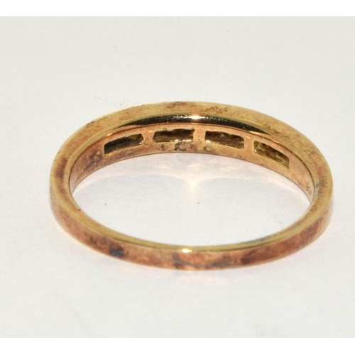 433 - 925 silver gilt eternity ring size U ref 31