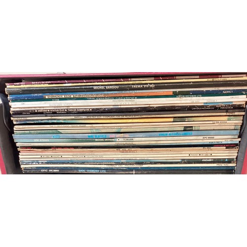 71 - CASE OF VINYL ROCK AND POP LP RECORDS. Here we find a selection of various artists to include - Sade... 