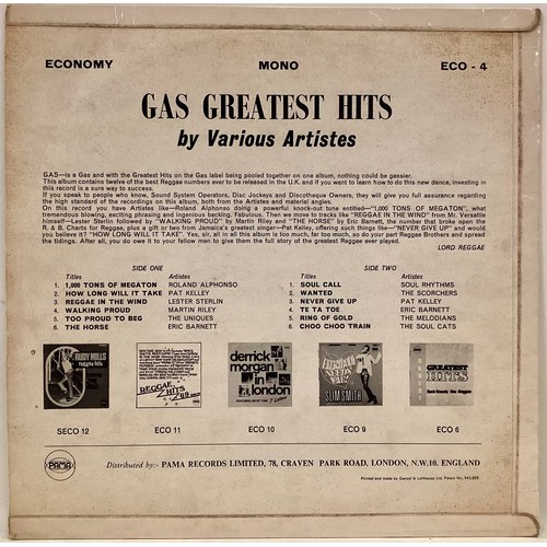 72 - GAS ‘GREATEST HITS’ VINYL LP RECORD. Ska Blue Beat Reggae Rare 1969 Vinyl LP on PAMA ECO -4. Super v... 
