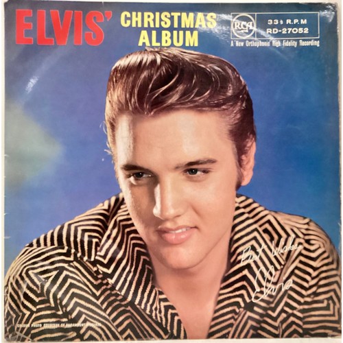 101 - ELVIS PRESLEY LP 'ELVIS CHRISTMAS ALBUM'. On silver spot RCA RD-27052 from 1957 with matrix 1B / 1B ... 