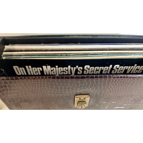 167 - COLLECTION OF VARIOUS JAMES BOND SOUNDTRACK VINYL ALBUMS. This selection includes the rare ‘On Her M... 