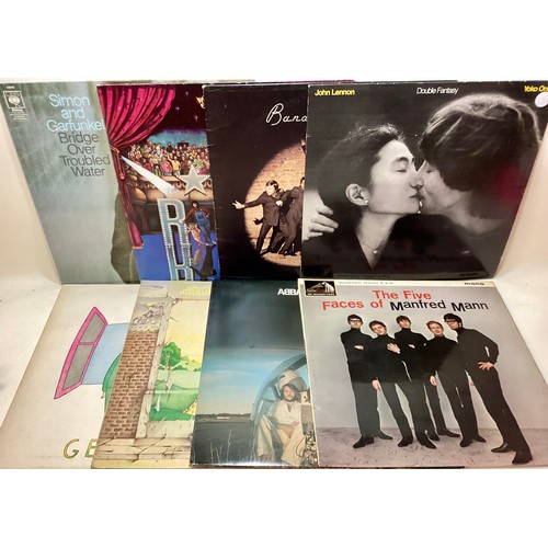 117 - BOX OF VARIOUS ROCK AND POP RELATED VINYL LP RECORDS. Found here we have artists to include - The Be... 