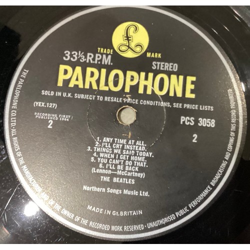 77 - THE BEATLES ‘A HARD DAYS NIGHT’ VINYL LP STEREO RECORD. The record is on Parlophone Records, PCS 305... 