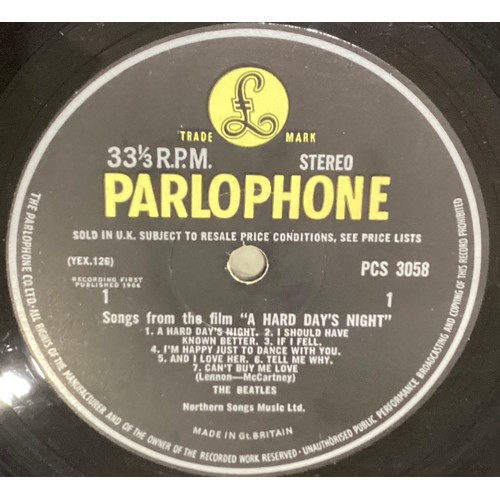 77 - THE BEATLES ‘A HARD DAYS NIGHT’ VINYL LP STEREO RECORD. The record is on Parlophone Records, PCS 305... 