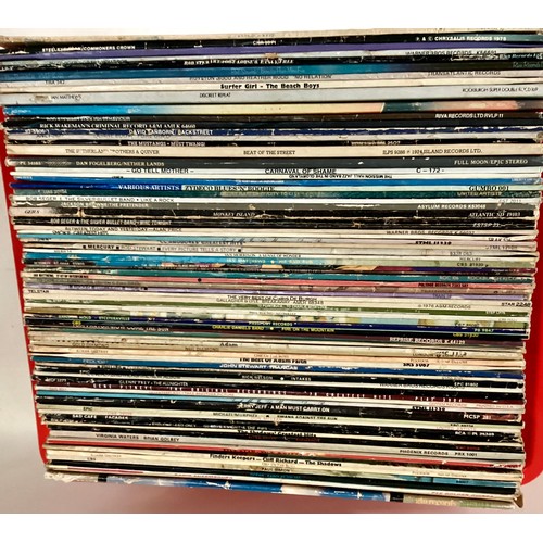 116 - CRATE OF VARIOUS ROCK AND POP VINYL LP RECORDS. This collection features artists - Glenn Frey - Alla... 