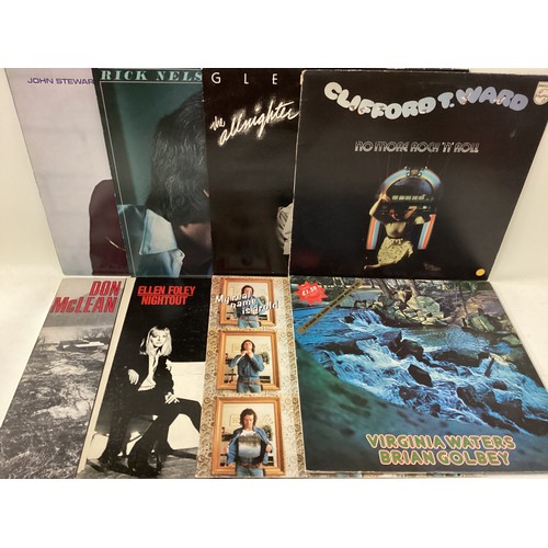 116 - CRATE OF VARIOUS ROCK AND POP VINYL LP RECORDS. This collection features artists - Glenn Frey - Alla... 
