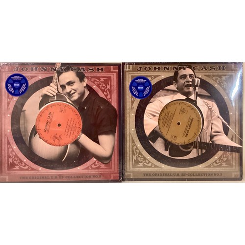 78 - JOHNNY CASH SEALED 10” VINYL RECORDS. Here we have 2 x factory sealed White pressed vinyl 10” of the... 