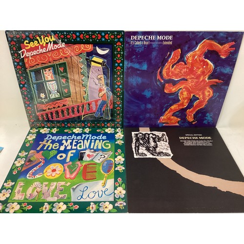 83 - DEPECHE MODE 12” VINYL SINGLES X 4. Here we have titles - Shake The Disease - The Meaning Of Love - ... 