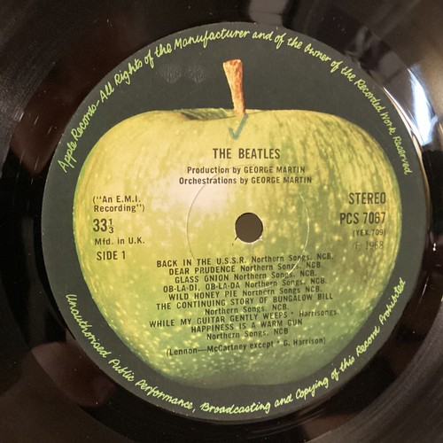 87 - THE BEATLES 'WHITE ALBUM' LP UK STEREO PRESSING. Here we find this double side opening album on Appl... 