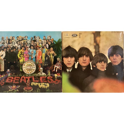 73 - BEATLES VINYL LP RECORDS X 2. Here we find a copy of ‘Sgt Pepper’s Lonely Hearts Club Band’ on Parlo... 