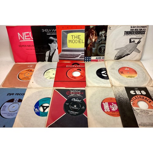 342 - BOX OF INTERESTING SINGLES OF VARIOUS GENRES. This collection comes mainly in VG+ conditions with ye... 