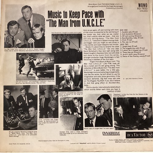 82 - MORE MUSIC FROM ' THE MAN FROM UNCLE ' SOUNDTRACK LP. Nice VG+ condition on this 1967 RCA RD-7832 12... 