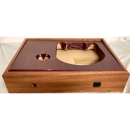 492 - GARRARD 301 WOODEN TURNTABLE PLINTH. This is a nice heavy duty wooden plinth built to house a 301 tu... 