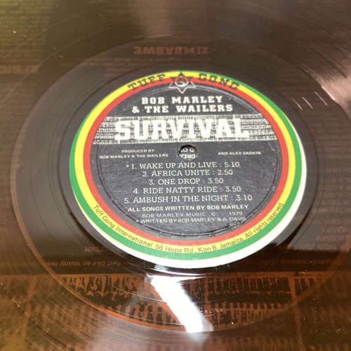 169 - BOB MARLEY & WAILERS LP ‘SURVIVAL’ YELLOW JAMAICAN PRESSING. This is the rare issue pressed on colou... 