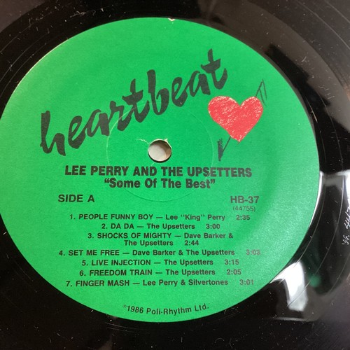 103 - LEE SCRATCH PERRY AND THE UPSETTERS VINYL ALBUMS X 2. Titles here are ‘Some Of The Best’ on Heartbea... 
