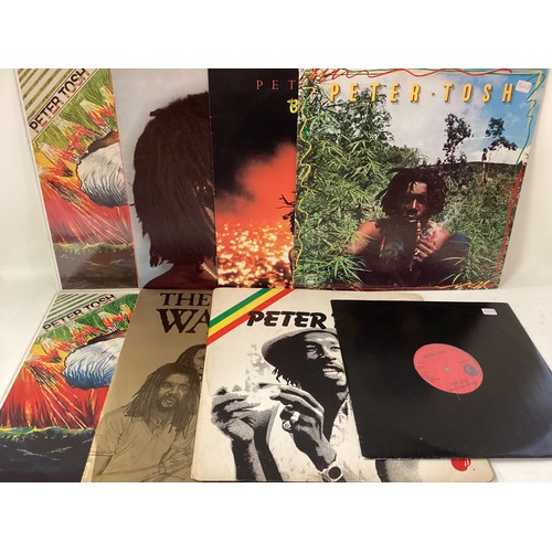96 - BATCH OF PETER TOSH RELATED VINYL’S x 8. This collection consists of 5 albums - Bush Doctor - Mystic... 