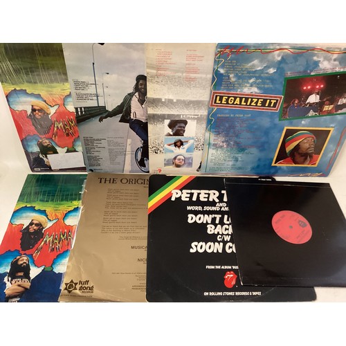 96 - BATCH OF PETER TOSH RELATED VINYL’S x 8. This collection consists of 5 albums - Bush Doctor - Mystic... 