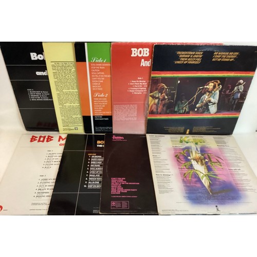 100 - BOB MARLEY AND THE WAILERS VINYL LP RECORDS X 9. Titles are as follows - Kaya - Soul Revolution - Cl... 