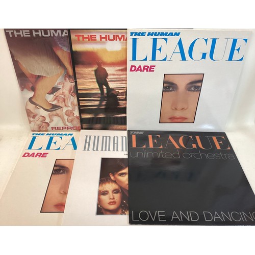 204 - HUMAN LEAGUE VINYL LP RECORDS X 6. This set includes titles - Dare x 2 - Love And Dancing - Greatest... 