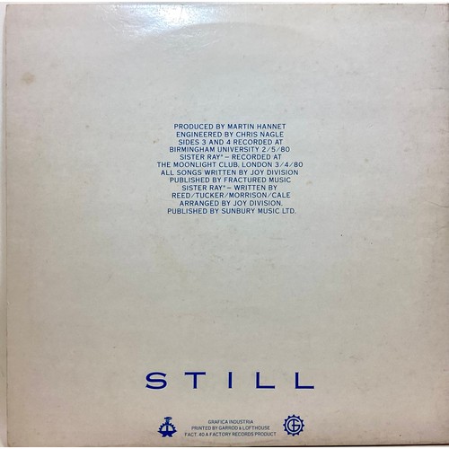 217 - JOY DIVISION VINYL ALBUM ‘STILL’. Found here on Factory Records double album FACT 40 from 1981. The ... 