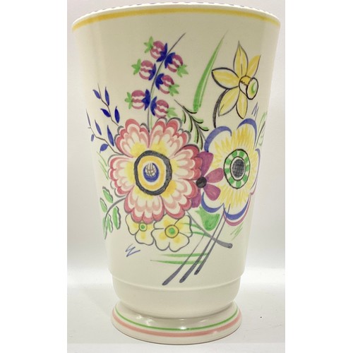 54 - Poole Pottery shape 166 BD pattern vase 9.5