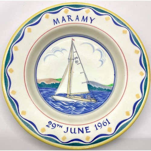 51 - Poole Pottery ship plate 