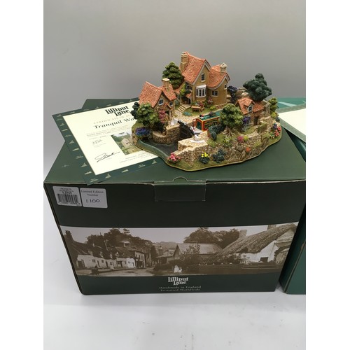 Two large Lilliput lane to include Reflections of Jade 012, limited edition  3448 and Tranquil waterw