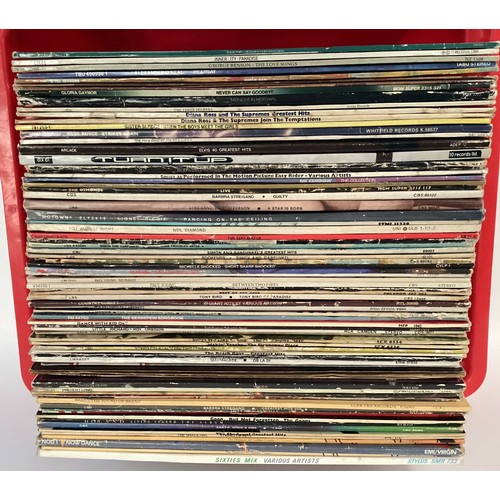 600 - LARGE BOX OF VARIOUS VINYL LP RECORDS. Artists here include - Elvis Presley - Earth, Wind & Fire - U... 