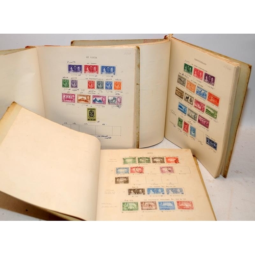 226 - 3 x Vintage Stanley Gibbons New Age British Empire Stamp Albums. A good selection of 1930's-40's emp... 