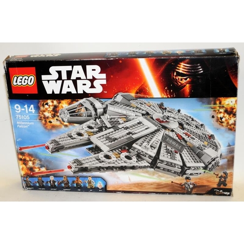 14 - Star Wars Lego: Millennium Falcon ref:75105. Boxed and complete except for a few nose cone pieces (1... 