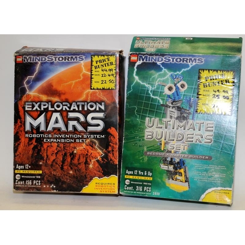 17 - Lego Mindstorms Ultimate Builders set ref:3800 c/w Mindstorms Exploration Mars set ref:9736. Neither... 