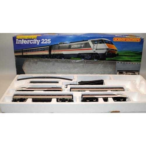 50 - Hornby OO gauge part sets Intercity 225 ref:r696, BR Freight Set ref:R785 c/w additional items