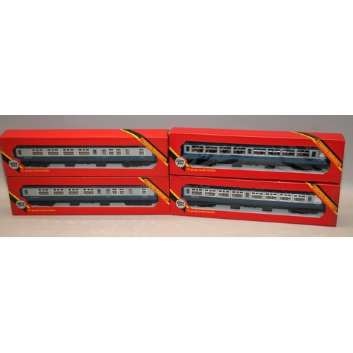 52 - Hornby OO gauge Intercity MK2 Coach R921 x 2 c/w Intercity Brake Coach R922 x 2. 4 in lot, all boxed