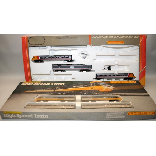 55 - 2 x Hornby OO gauge part trains sets R543 and R673, as pictured