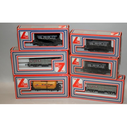 69 - Lima OO gauge goods wagons, various liveries. 6 in lot, all boxed