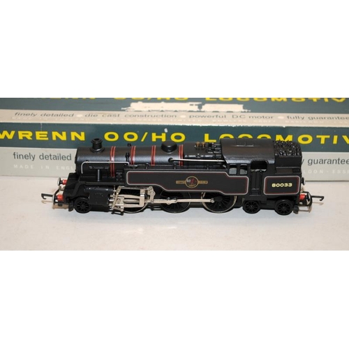 100 - Wrenn OO/HO gauge BR Black Steam Locomotive No.80033, boxed (missing tender) c/w Graham Farish OO ga... 