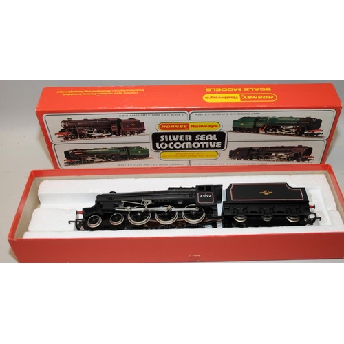 109 - Hornby OO gauge BR Locomotive Black Five Class ref:R859 c/w LMS Class 2P Fowler Locomotive ref:R450.... 