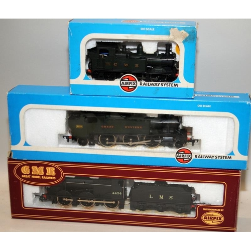 88 - Airfix OO gauge 1400 Class Tank ref:54152-7, Prairie Tank ref:54150-1 and LMS Fowler Locomotive and ... 