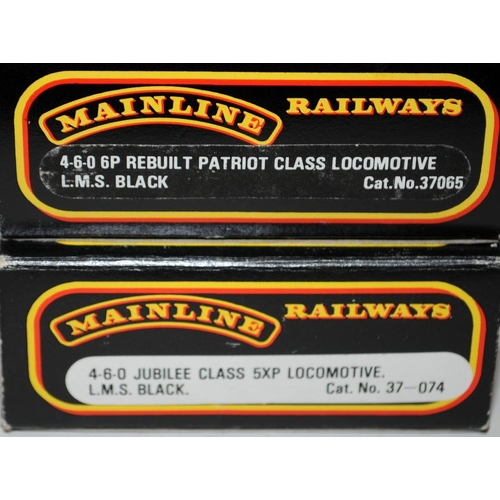 93 - Mainline Railways OO gauge Patriot Class Locomotive LMS Black ref:37065 c/w Jubilee Class 5XP LMS Bl... 