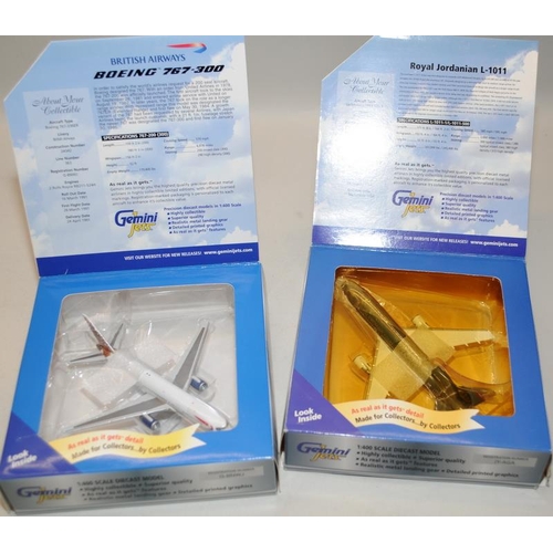 112 - Gemini Jets 1:400 scale die-cast model aircraft. 4 models in lot, all boxed